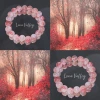 New Chinese-style green field glass bracelet, string, beaded, couple and best friend light luxury design, fresh green tea as a gift for your girlfriend Specification image